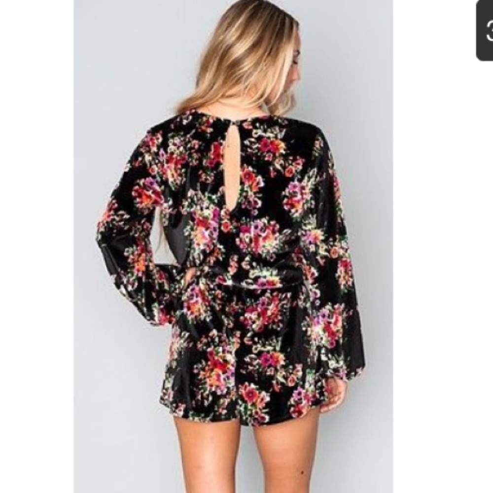 Show Me Your Mumu velvet floral romper - Picture 5 of 5